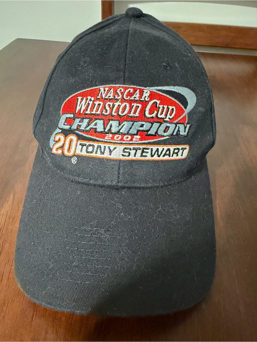 NASCAR Hat Cap Adjustable Tony Stewart 2002 Winston Cup Black Adjustable